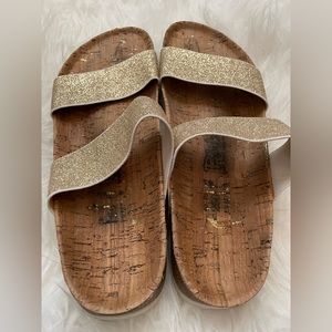 Birkenstock Gold stretch birkis